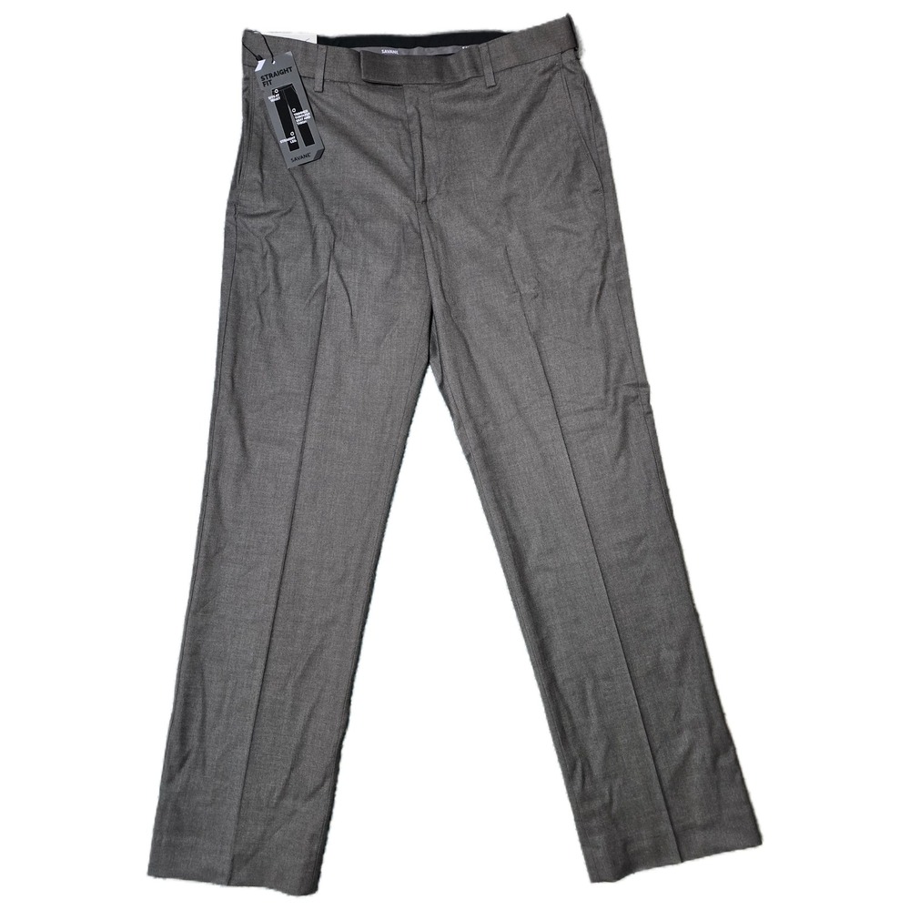 Savane Mens Straight Fit Expandable Waistband Taupe Dress Pants 32x30
(G)